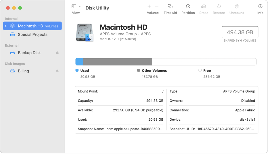 Mac OS Disk Utility for Data recovery